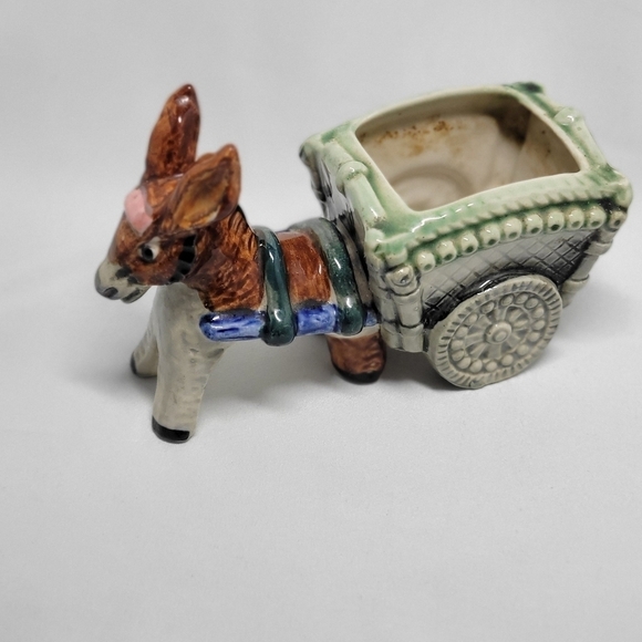 Art Deco donky and cart planter mid century modern collectible occupied Japan - Picture 2 of 7
